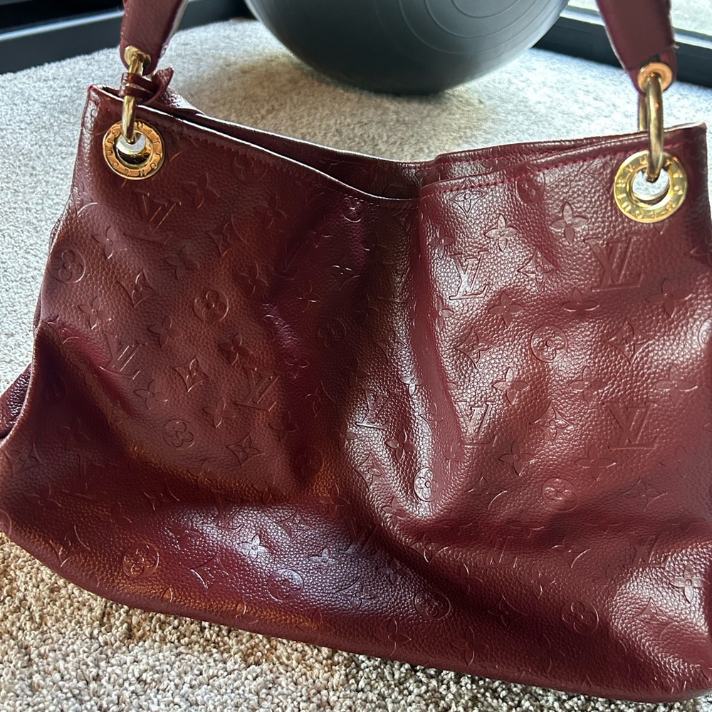 Louis Vuitton Brown Shoulder Bag with Gold Hardware